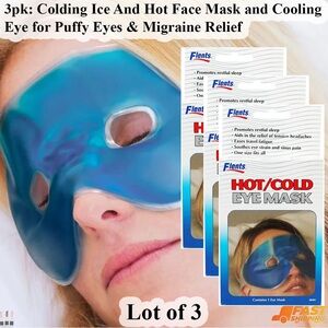 Blue Hot/Cold Eye & Face Mask - Pack of 3